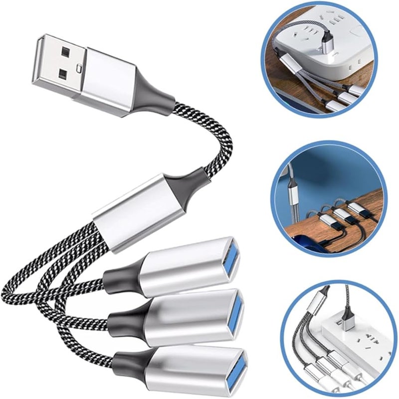 USB 3 0 Hub 4 Port Portable USB Splitter Cable for Computer Laptop Car Data Transfer - Image 3